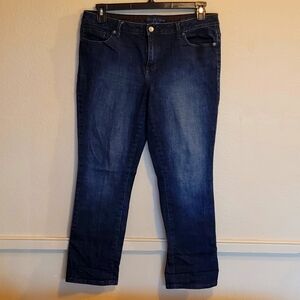 Simply Vera Vera Wang Women's Blue Jeans Size 10 Straight Leg Dark Wash EUC